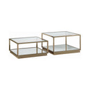  Coaster Furniture Renee 722660 2-piece Square Coffee Table Set - Rose Brass IMAGE 1