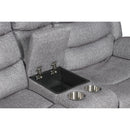  New Classic Furniture Granada Power Reclining Fabric and Leather Look Loveseat U1598-25P1-AGY IMAGE 8