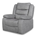  New Classic Furniture Granada Power Glider Fabric and Leather Look Recliner U1598-13P1-AGY IMAGE 2