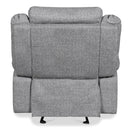  New Classic Furniture Granada Power Glider Fabric and Leather Look Recliner U1598-13P1-AGY IMAGE 5