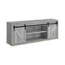  Coaster Furniture Brockton 723263 2-door Engineered Wood 71" TV Stand - Grey Driftwood IMAGE 1