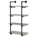  Coaster Furniture Elmcrest 804416 24-inch 4-shelf Wall Bookshelf - Grey Driftwood IMAGE 3