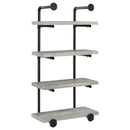  Coaster Furniture Elmcrest 804416 24-inch 4-shelf Wall Bookshelf - Grey Driftwood IMAGE 5