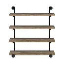  Coaster Furniture Elmcrest 804417 39-inch 4-shelf Wall Bookshelf - Rustic Oak IMAGE 4