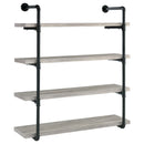 Coaster Furniture Elmcrest 804427 39-inch 4-shelf Wall Bookshelf - Grey Driftwood IMAGE 1