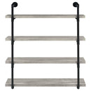  Coaster Furniture Elmcrest 804427 39-inch 4-shelf Wall Bookshelf - Grey Driftwood IMAGE 2