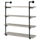  Coaster Furniture Elmcrest 804427 39-inch 4-shelf Wall Bookshelf - Grey Driftwood IMAGE 3