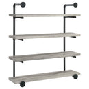  Coaster Furniture Elmcrest 804427 39-inch 4-shelf Wall Bookshelf - Grey Driftwood IMAGE 5