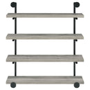  Coaster Furniture Elmcrest 804427 39-inch 4-shelf Wall Bookshelf - Grey Driftwood IMAGE 6