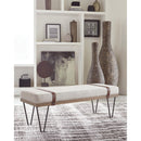  Coaster Furniture Austin 910258 Fabric Upholstered Accent Bench - Beige IMAGE 4