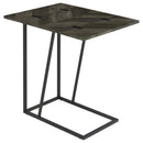  Coaster Furniture Carly 931156 Expandable Engineered Wood C-Shaped Side Table - Grey IMAGE 2