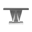  Coaster Furniture Crocus 951786 Rectangular Mirrored Entryway Console Table - Silver IMAGE 2