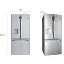  LG 30-inch, 21.8 cu.ft. Freestanding French 3-Door Refrigerator with External Water Dispensing System LRFWS2200S IMAGE 16