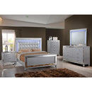  New Classic Furniture Valentino BA9698S King Upholstered Bed - Silver IMAGE 2
