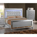  New Classic Furniture Valentino BA9698S California King Upholstered Bed - Silver IMAGE 1