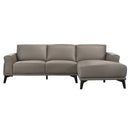  New Classic Furniture Lucca Leather 2 pc Sectional L9966-20L-SGR/L9966-17R-SGR IMAGE 1
