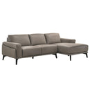  New Classic Furniture Lucca Leather 2 pc Sectional L9966-20L-SGR/L9966-17R-SGR IMAGE 2