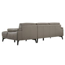  New Classic Furniture Lucca Leather 2 pc Sectional L9966-20L-SGR/L9966-17R-SGR IMAGE 3