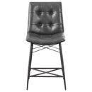  Coaster Furniture Aiken 107859 Upholstered Tufted Counter Chair - Charcoal IMAGE 2