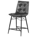  Coaster Furniture Aiken 107859 Upholstered Tufted Counter Chair - Charcoal IMAGE 3