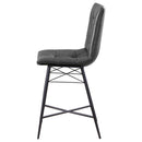  Coaster Furniture Aiken 107859 Upholstered Tufted Counter Chair - Charcoal IMAGE 4