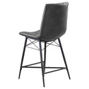  Coaster Furniture Aiken 107859 Upholstered Tufted Counter Chair - Charcoal IMAGE 5