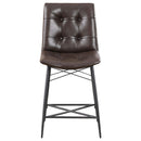  Coaster Furniture Aiken 107860 Upholstered Tufted Counter Chair - Brown IMAGE 2