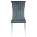  Coaster Furniture Beaufort 109452 Upholstered Dining Side Chair - Steel Grey IMAGE 2
