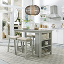  Liberty Furniture Industries Inc. Brook Creek 942-CD-5CTS 5 Piece Counter Set - Gray IMAGE 1