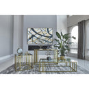  Coaster Furniture Adri 723609 Glass Top Entryway Sofa Console Table - Matte Brass IMAGE 5