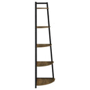  Coaster Furniture Jacksonville 805497 63-inch 5-shelf Bookshelf - Black and Aged Walnut IMAGE 6