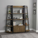  Coaster Furniture Jacksonville 805497 63-inch 5-shelf Bookshelf - Black and Aged Walnut IMAGE 8