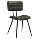  Coaster Furniture Misty 110652 Leather Upholstered Dining Chair - Espresso IMAGE 1