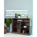  Coaster Furniture Joe 182071 5-shelf Composite Wood Home Bar Wine Cabinet - Aged Oak IMAGE 4