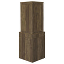 Coaster Furniture Alviso 182303 1-Drawer Corner Home Bar Wine Cabinet - Rustic Oak IMAGE 6