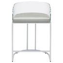  Coaster Furniture Thermosolis 183405 Clear Acrylic Counter Chair - Chrome IMAGE 2