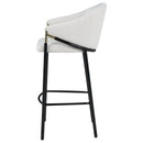  Coaster Furniture Chadwick 183437 Fabric Upholstered Bar Chair - Beige IMAGE 4