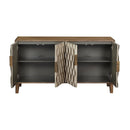  Coast2Coast Perry 51553 4 Door Buffet Sideboard Credenza with Fluted Textural Design IMAGE 3