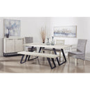  Coast2Coast Hopewell 51560 Set of 2 Gray Seagrass Accent Dining Side Chair with Grey Upholstered Cushion IMAGE 5
