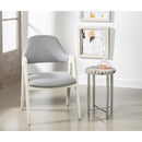  Coast2Coast Torrin 53410 Pinwheel Design Bone Inlay Topped Accent Table with Antique Silver Legs IMAGE 5