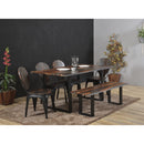  Coast2Coast Bergen 53423 Solid Sheesham Wood Live Edge Dining Table with U-Shaped Metal Base IMAGE 3
