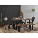  Coast2Coast Bergen 53423 Solid Sheesham Wood Live Edge Dining Table with U-Shaped Metal Base IMAGE 4