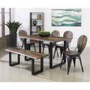  Coast2Coast Bergen 53423 Solid Sheesham Wood Live Edge Dining Table with U-Shaped Metal Base IMAGE 5