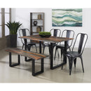  Coast2Coast Bergen 53423 Solid Sheesham Wood Live Edge Dining Table with U-Shaped Metal Base IMAGE 6