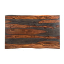  Coast2Coast Bergen 53423 Solid Sheesham Wood Live Edge Dining Table with U-Shaped Metal Base IMAGE 7