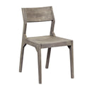  Coast2Coast Stone 53436 Set of 2 Solid Acacia Wood Angled Back Dining Chairs IMAGE 2