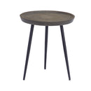  Coast2Coast Saul 53450 Solid Mango Wood and Iron Tripod Accent Side Table IMAGE 1