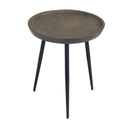  Coast2Coast Saul 53450 Solid Mango Wood and Iron Tripod Accent Side Table IMAGE 3