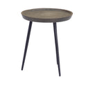  Coast2Coast Saul 53450 Solid Mango Wood and Iron Tripod Accent Side Table IMAGE 6