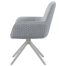  Coaster Furniture Abby 110322 Fabric Upholstered Swivel Dining Arm Chair - Light Grey IMAGE 4